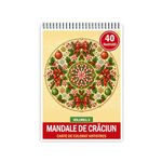 Carti si Birotica - Carti - Carti pentru copii - Carti de colorat - Carte de colorat, 40 de ilustratii Mandale de Craciun - Volumul II, 86 pagini, A5 - Infinity.ro