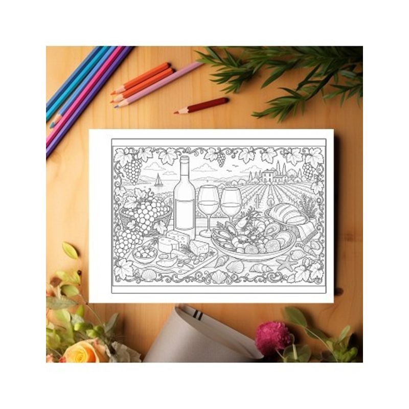 Carti si Birotica - Carti - Carti pentru copii - Carti de colorat - Carte de colorat, 40 de ilustratii Wine O'Clock, 86 pagini, A5 - Infinity.ro