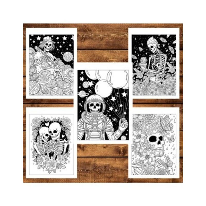 Carti si Birotica - Carti - Carti pentru copii - Carti de colorat - Carte de colorat, 40 de ilustratii, Afterlife, 86 pagini, A5 - Infinity.ro