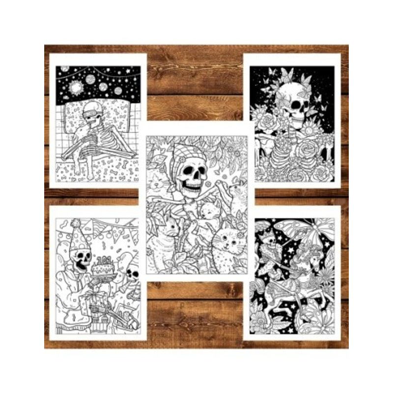 Carti si Birotica - Carti - Carti pentru copii - Carti de colorat - Carte de colorat, 40 de ilustratii, Afterlife, 86 pagini, A5 - Infinity.ro