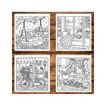 Carti si Birotica - Carti - Carti pentru copii - Carti de colorat - Carte de colorat, 42 de ilustratii Spring Hygge, 90 pagini, A5 - Infinity.ro