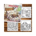 Carti si Birotica - Carti - Carti pentru copii - Carti de colorat - Carte de colorat, 42 de ilustratii Spring Hygge, 90 pagini, A5 - Infinity.ro