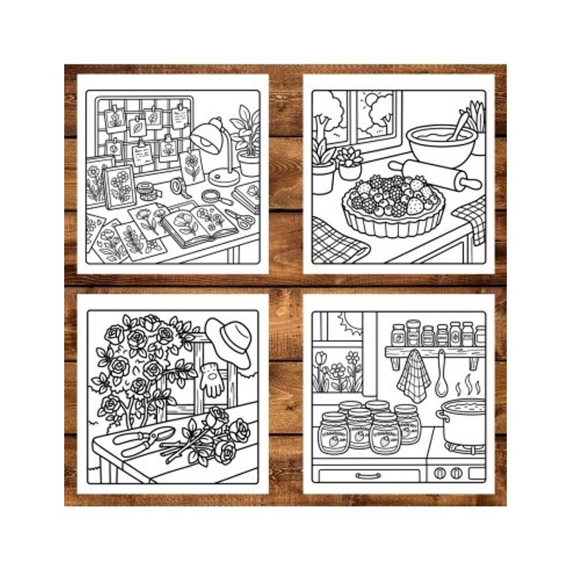 Carti si Birotica - Carti - Carti pentru copii - Carti de colorat - Carte de colorat, 42 de ilustratii Spring Hygge, 90 pagini, A5 - Infinity.ro