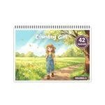 Carti si Birotica - Carti - Carti pentru copii - Carti de colorat - Carte de colorat, 42 de ilustratii Country Girl - Volumul II, 90 pagini, A5 - Infinity.ro