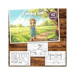 Carti si Birotica - Carti - Carti pentru copii - Carti de colorat - Carte de colorat, 42 de ilustratii Country Girl - Volumul II, 90 pagini, A5 - Infinity.ro