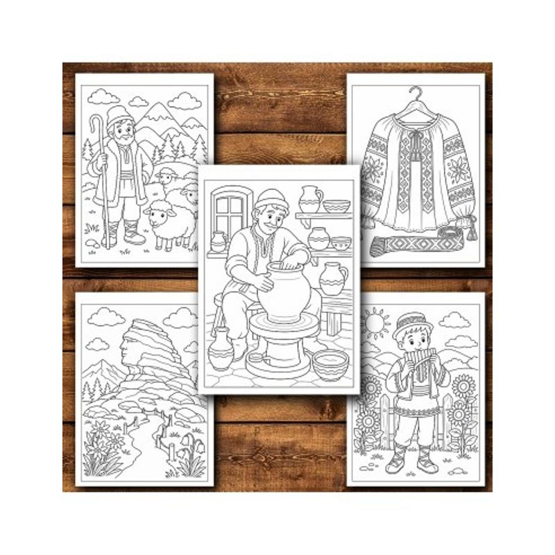 Carti si Birotica - Carti - Carti pentru copii - Carti de colorat - Carte de colorat, 44 de ilustratii Romania - Volumul III - Pentru copii, 94 pagini, A5 - Infinity.ro