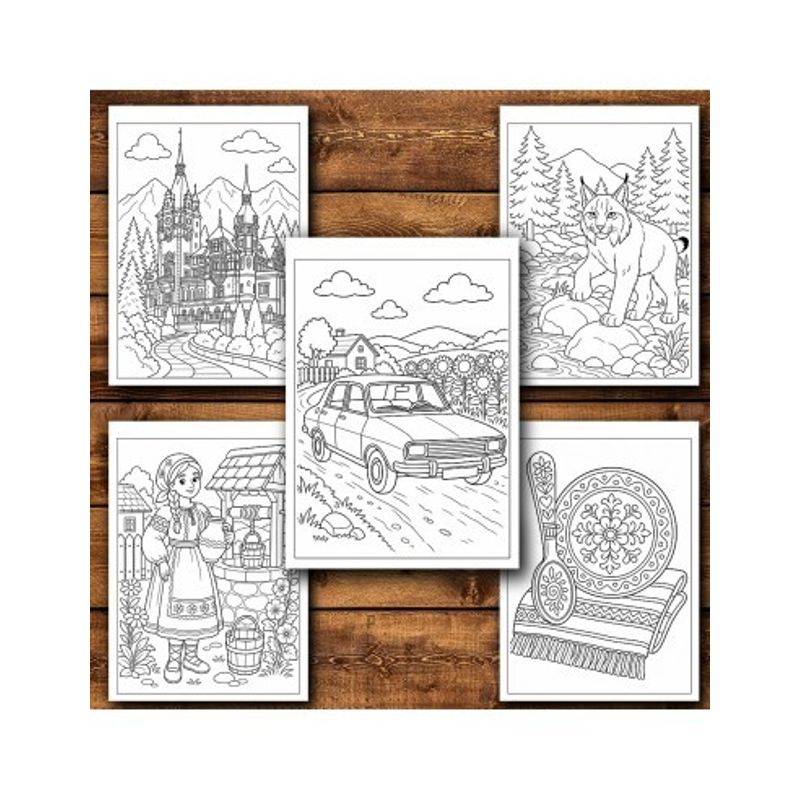 Carti si Birotica - Carti - Carti pentru copii - Carti de colorat - Carte de colorat, 44 de ilustratii Romania - Volumul III - Pentru copii, 94 pagini, A5 - Infinity.ro