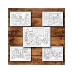 Carti si Birotica - Carti - Carti pentru copii - Carti de colorat - Carte de colorat, 45 de ilustratii Animalute la scoala - Volumul II, 96 pagini, A5 - Infinity.ro