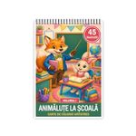 Carti si Birotica - Carti - Carti pentru copii - Carti de colorat - Carte de colorat, 45 de ilustratii Animalute la scoala - Volumul I, 96 pagini, A5 - Infinity.ro