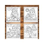 Carti si Birotica - Carti - Carti pentru copii - Carti de colorat - Carte de colorat, 45 de ilustratii Cozy Christmas Girl, 96 pagini, A5 - Infinity.ro
