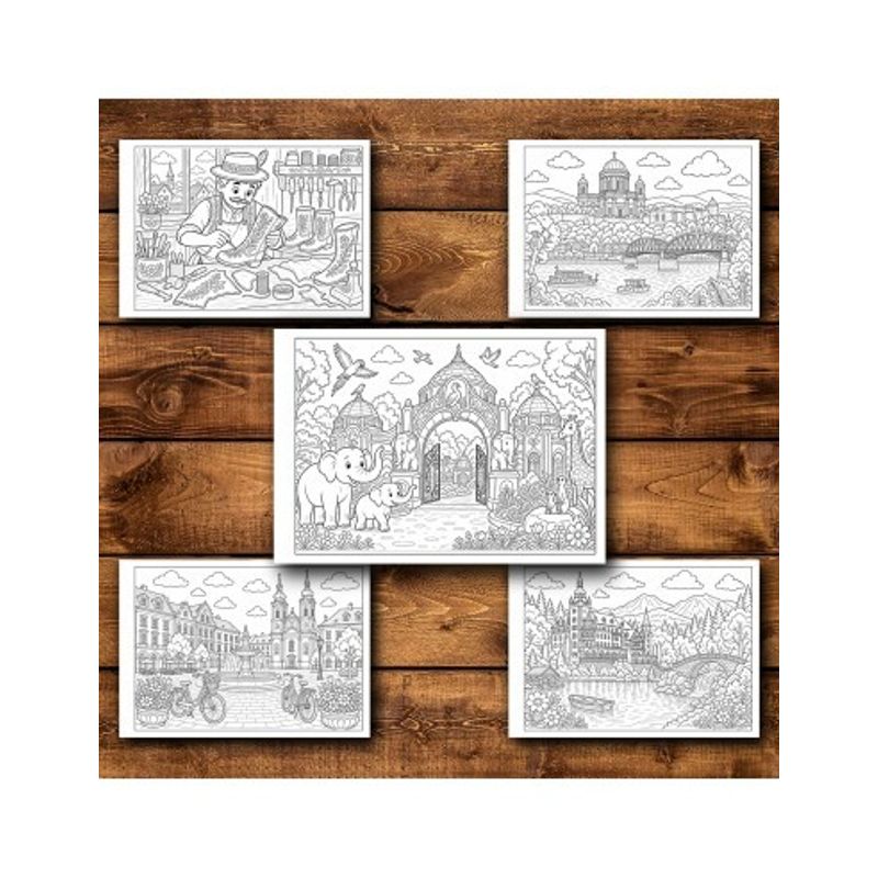 Carti si Birotica - Carti - Carti pentru copii - Carti de colorat - Carte de colorat, 45 de ilustratii Ungaria - Volumul III, 96 pagini, A5 - Infinity.ro