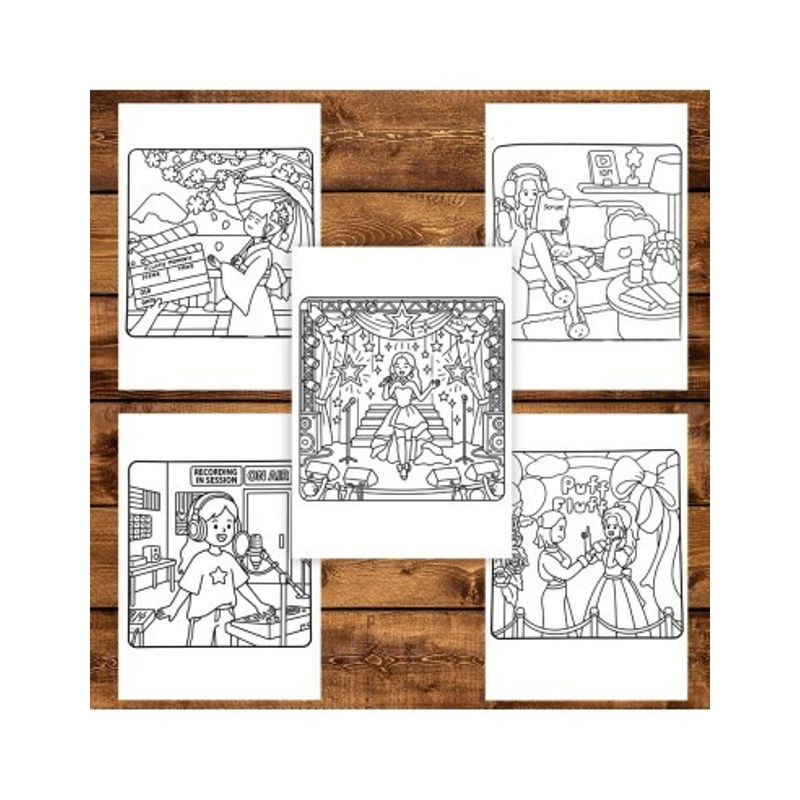 Carti si Birotica - Carti - Carti pentru copii - Carti de colorat - Carte de colorat, 47 de ilustratii Cozy Girl Fashion, 100 pagini, A5 - Infinity.ro