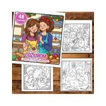 Carti si Birotica - Carti - Carti pentru copii - Carti de colorat - Carte de colorat, 48 de ilustratii Cozy Mom, 102 pagini, A5 - Infinity.ro