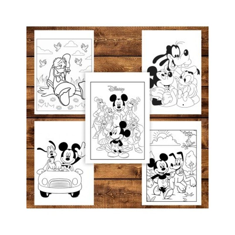 Carti si Birotica - Carti - Carti pentru copii - Carti de colorat - Carte de colorat, 48 de ilustratii Mickey si Prietenii sai, 106 pagini, A5 - Infinity.ro