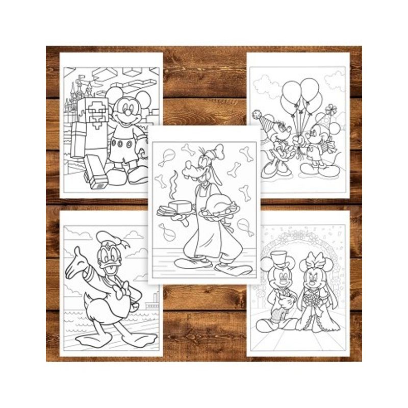Carti si Birotica - Carti - Carti pentru copii - Carti de colorat - Carte de colorat, 48 de ilustratii Mickey si Prietenii sai, 106 pagini, A5 - Infinity.ro