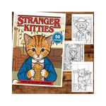 Carti si Birotica - Carti - Carti pentru copii - Carti de colorat - Carte de colorat, 48 de ilustratii Stranger Kitties, 102 pagini, A5 - Infinity.ro