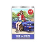 Carti si Birotica - Carti - Carti pentru copii - Carti de colorat - Carte de colorat, 48 de ilustratii Fete cu Masini, 102 pagini, A5 - Infinity.ro