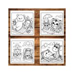 Carti si Birotica - Carti - Carti pentru copii - Carti de colorat - Carte de colorat, 48 de ilustratii Cute Animals on Vacation, 102 pagini, A5 - Infinity.ro