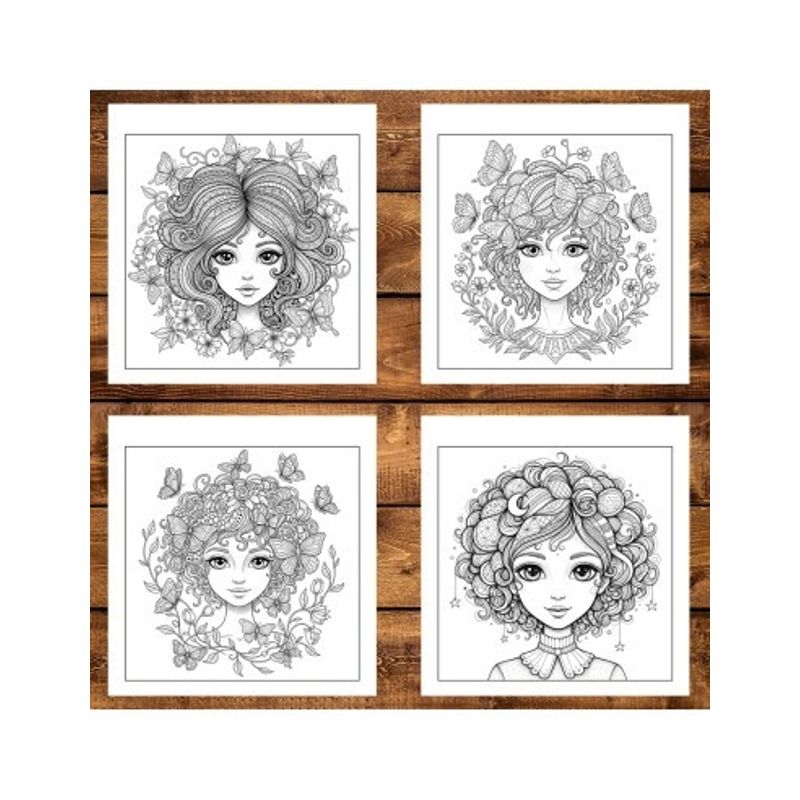 Carti si Birotica - Carti - Carti pentru copii - Carti de colorat - Carte de colorat, 49 de ilustratii Coafuri Abstracte - Volumul II, 104 pagini, A5 - Infinity.ro