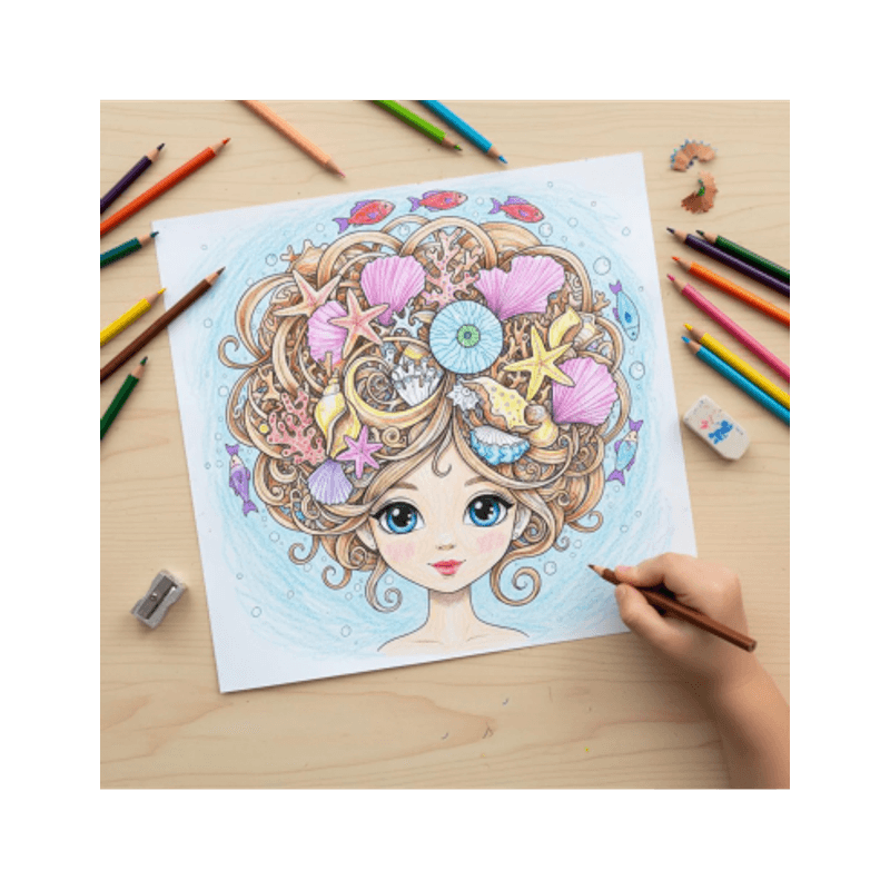 Carti si Birotica - Carti - Carti pentru copii - Carti de colorat - Carte de colorat, 49 de ilustratii Coafuri Abstracte - Volumul II, 104 pagini, A5 - Infinity.ro