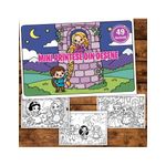 Carti si Birotica - Carti - Carti pentru copii - Carti de colorat - Carte de colorat, 49 de ilustratii Mini Printese din Desene, 104 pagini, A5 - Infinity.ro