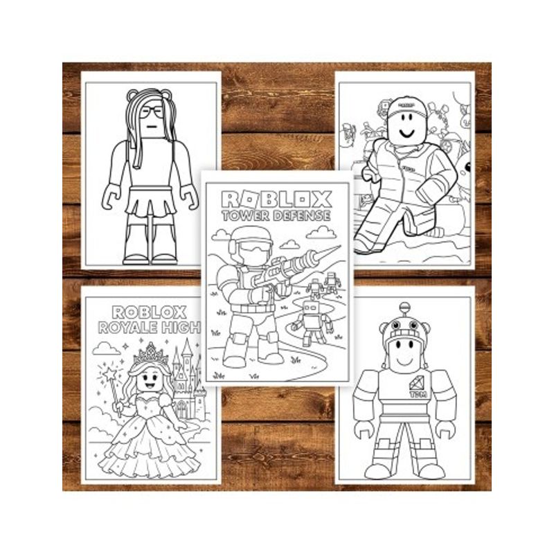 Carti si Birotica - Carti - Carti pentru copii - Carti de colorat - Carte de colorat, 49 de ilustratii Roblox - Volumul IV, 104 pagini, A5 - Infinity.ro