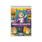Carti si Birotica - Carti - Carti pentru copii - Carti de colorat - Carte de colorat, 50 de ilustratii Animale cu caracter - Volumul I, 106 pagini, A5 - Infinity.ro