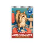 Carti si Birotica - Carti - Carti pentru copii - Carti de colorat - Carte de colorat, 50 de ilustratii Animale cu caracter - Volumul II, 106 pagini, A5 - Infinity.ro