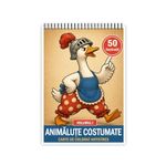 Carti si Birotica - Carti - Carti pentru copii - Carti de colorat - Carte de colorat, 50 de ilustratii Animalute in costumatii caraghioase - Volumul I, 106 pagini, A5 - Infinity.ro