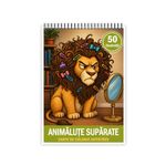 Carti si Birotica - Carti - Carti pentru copii - Carti de colorat - Carte de colorat, 50 de ilustratii Animalute suparate - Copii, 106 pagini, A5 - Infinity.ro