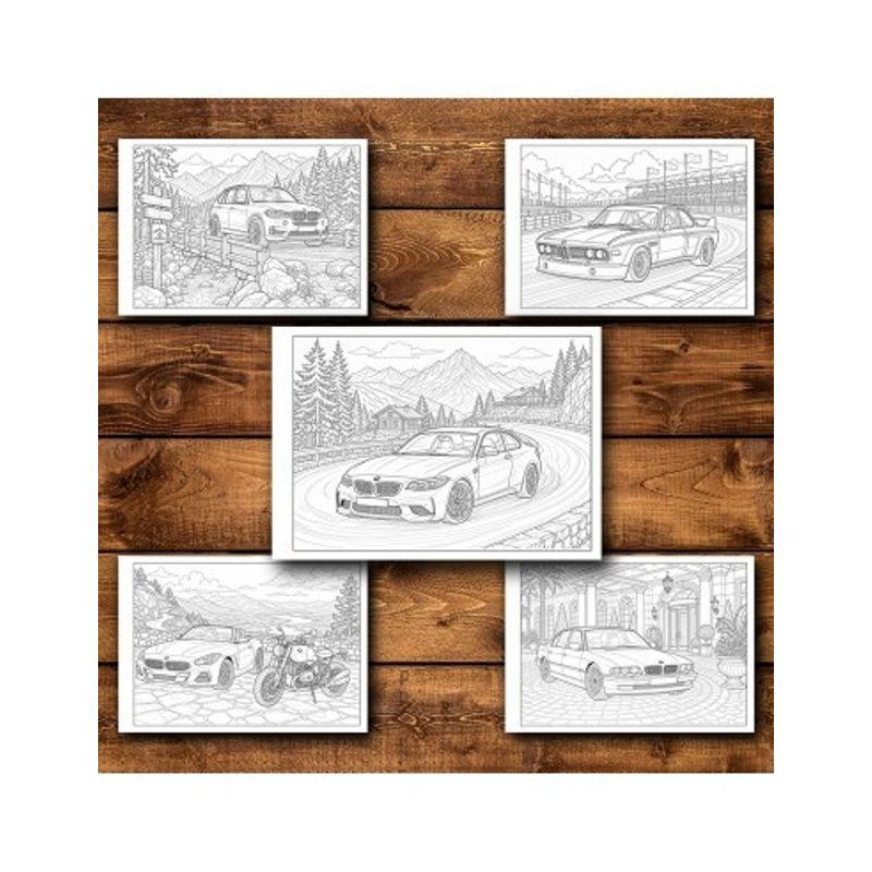 Carti si Birotica - Carti - Carti pentru copii - Carti de colorat - Carte de colorat, 50 de ilustratii BMW, 106 pagini, A5 - Infinity.ro