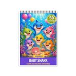 Carti si Birotica - Carti - Carti pentru copii - Carti de colorat - Carte de colorat, 50 de ilustratii Baby Shark - Volumul I, 106 pagini, A5 - Infinity.ro