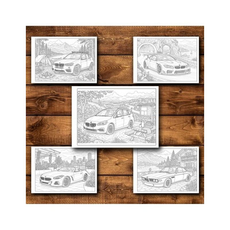 Carti si Birotica - Carti - Carti pentru copii - Carti de colorat - Carte de colorat, 50 de ilustratii BMW, 106 pagini, A5 - Infinity.ro