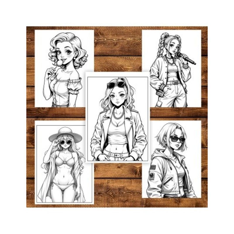 Carti si Birotica - Carti - Carti pentru copii - Carti de colorat - Carte de colorat, 50 de ilustratii Bad Girls, 106 pagini, A5 - Infinity.ro