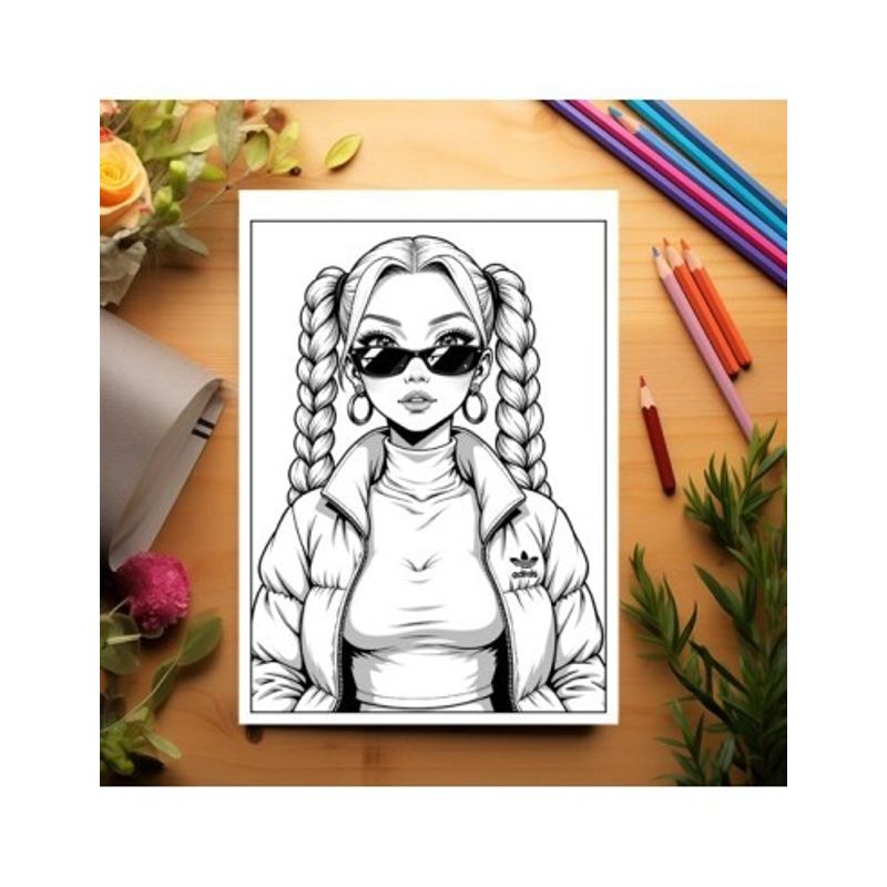 Carti si Birotica - Carti - Carti pentru copii - Carti de colorat - Carte de colorat, 50 de ilustratii Bad Girls, 106 pagini, A5 - Infinity.ro