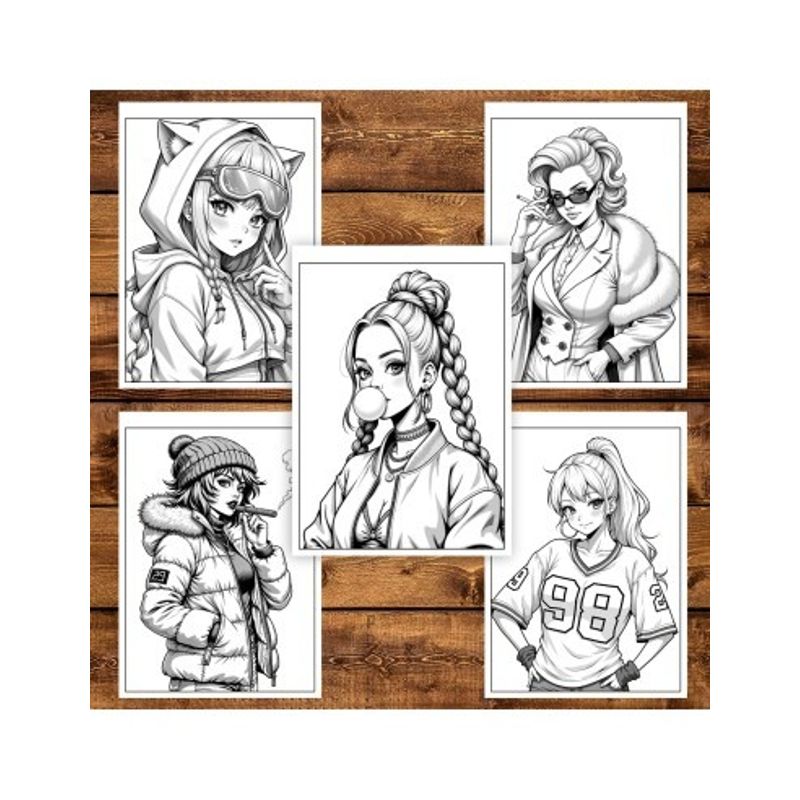 Carti si Birotica - Carti - Carti pentru copii - Carti de colorat - Carte de colorat, 50 de ilustratii Bad Girls, 106 pagini, A5 - Infinity.ro