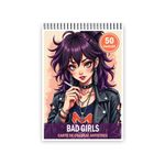 Carti si Birotica - Carti - Carti pentru copii - Carti de colorat - Carte de colorat, 50 de ilustratii Bad Girls, 106 pagini, A5 - Infinity.ro