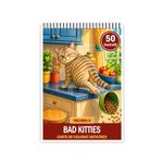 Carti si Birotica - Carti - Carti pentru copii - Carti de colorat - Carte de colorat, 50 de ilustratii Bad Kitties - Volumul II, 106 pagini, A5 - Infinity.ro