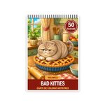 Carti si Birotica - Carti - Carti pentru copii - Carti de colorat - Carte de colorat, 50 de ilustratii Bad Kitties - Volumul I, 106 pagini, A5 - Infinity.ro
