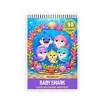 Carti si Birotica - Carti - Carti pentru copii - Carti de colorat - Carte de colorat, 50 de ilustratii Baby Shark - Volumul III, 106 pagini, A5 - Infinity.ro