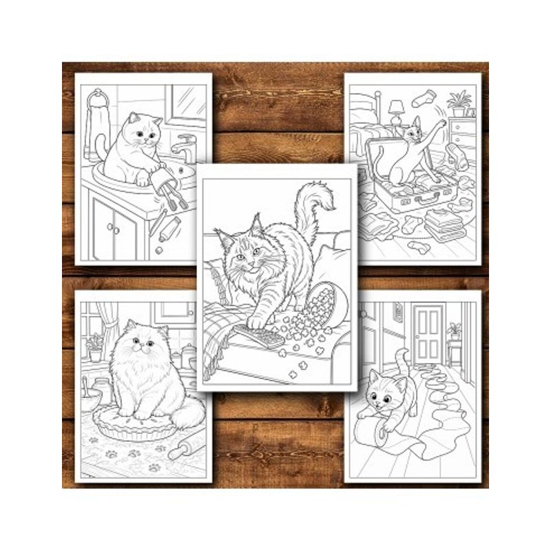 Carti si Birotica - Carti - Carti pentru copii - Carti de colorat - Carte de colorat, 50 de ilustratii Bad Kitties - Volumul I, 106 pagini, A5 - Infinity.ro