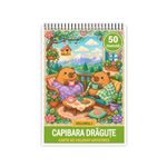 Carti si Birotica - Carti - Carti pentru copii - Carti de colorat - Carte de colorat, 50 de ilustratii Capibara Dragute - Volumul I, 106 pagini, A5 - Infinity.ro