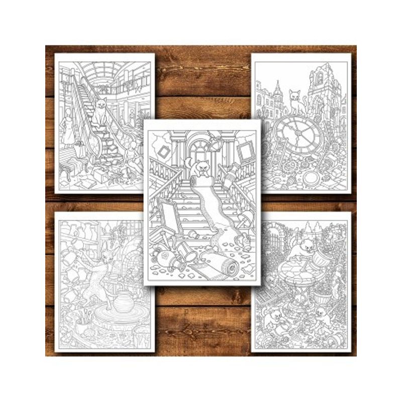 Carti si Birotica - Carti - Carti pentru copii - Carti de colorat - Carte de colorat, 50 de ilustratii Catastrophy - Volumul I, 106 pagini, A5 - Infinity.ro