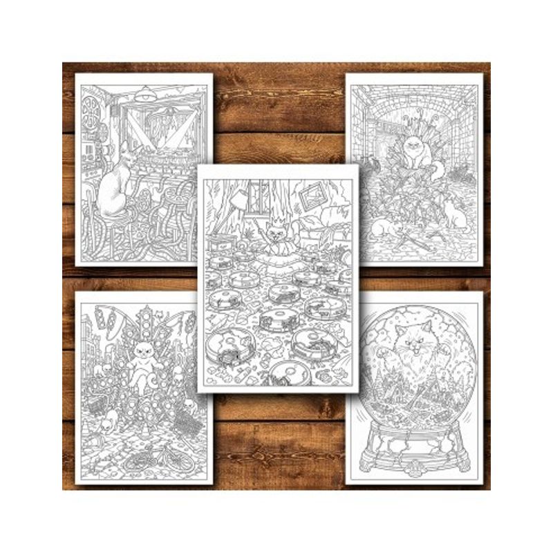 Carti si Birotica - Carti - Carti pentru copii - Carti de colorat - Carte de colorat, 50 de ilustratii Catastrophy - Volumul I, 106 pagini, A5 - Infinity.ro