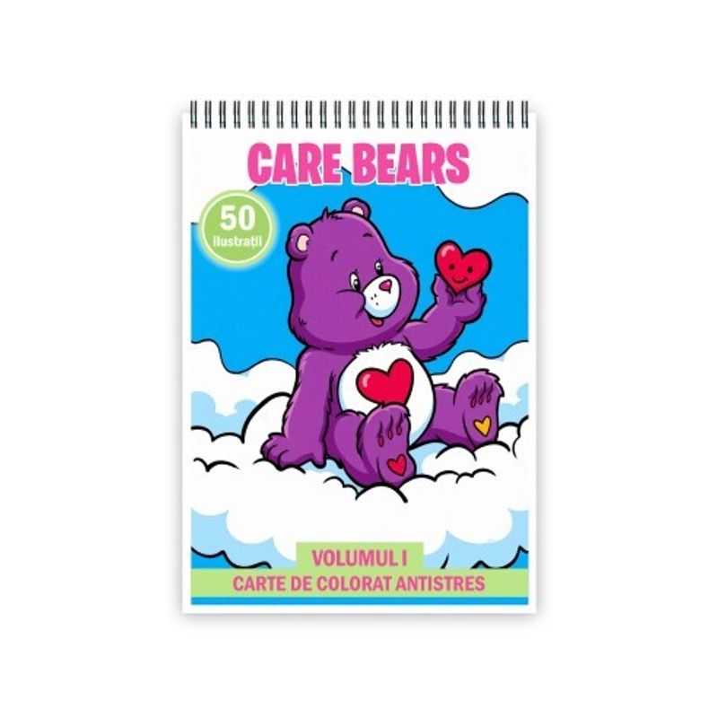 Carti si Birotica - Carti - Carti pentru copii - Carti de colorat - Carte de colorat, 50 de ilustratii Care Bears - Volumul I, 106 pagini, A5 - Infinity.ro