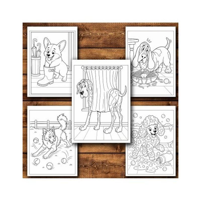 Carti si Birotica - Carti - Carti pentru copii - Carti de colorat - Carte de colorat, 50 de ilustratii Catei Caraghiosi - Volumul III, 106 pagini, A5 - Infinity.ro