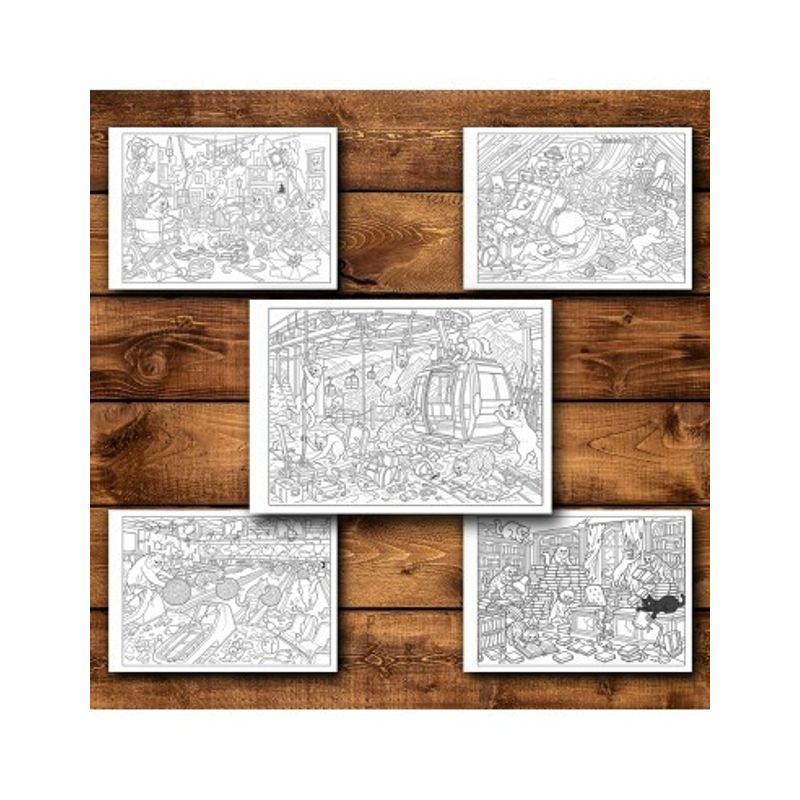 Carti si Birotica - Carti - Carti pentru copii - Carti de colorat - Carte de colorat, 50 de ilustratii Catastrophy - Volumul II, 106 pagini, A5 - Infinity.ro