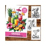 Carti si Birotica - Carti - Carti pentru copii - Carti de colorat - Carte de colorat, 50 de ilustratii Cocktails, 106 pagini, A5 - Infinity.ro