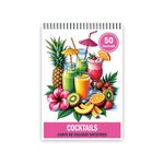 Carti si Birotica - Carti - Carti pentru copii - Carti de colorat - Carte de colorat, 50 de ilustratii Cocktails, 106 pagini, A5 - Infinity.ro