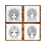 Carti si Birotica - Carti - Carti pentru copii - Carti de colorat - Carte de colorat, 50 de ilustratii Coafuri Abstracte - Volumul I, 106 pagini, A5 - Infinity.ro